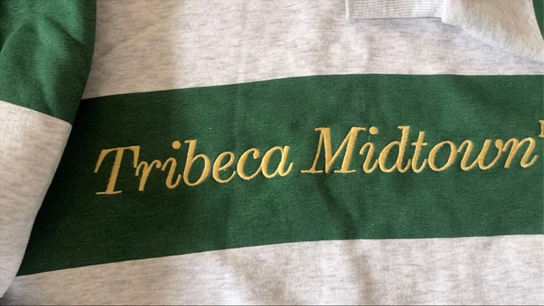 ZARA Green and Gray Rugby Shirt L Beautiful Condition Sweatshirt