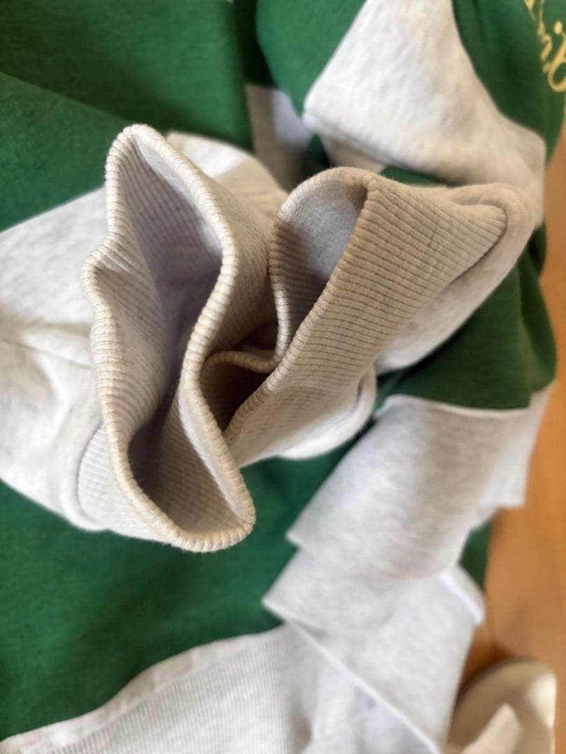 ZARA Green and Gray Rugby Shirt L Beautiful Condition Sweatshirt